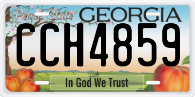 GA license plate CCH4859