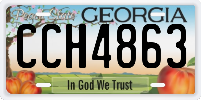 GA license plate CCH4863