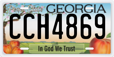 GA license plate CCH4869