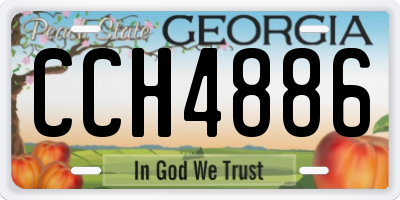 GA license plate CCH4886