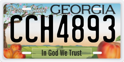 GA license plate CCH4893