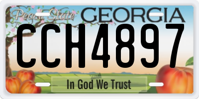 GA license plate CCH4897