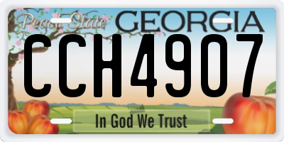 GA license plate CCH4907