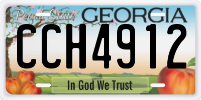 GA license plate CCH4912