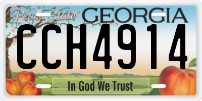 GA license plate CCH4914