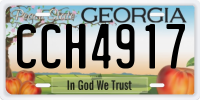 GA license plate CCH4917