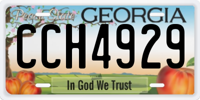 GA license plate CCH4929