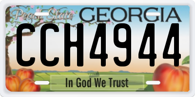 GA license plate CCH4944