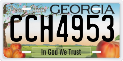 GA license plate CCH4953