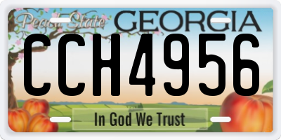 GA license plate CCH4956