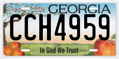 GA license plate CCH4959