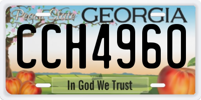 GA license plate CCH4960