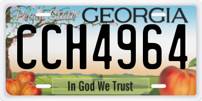 GA license plate CCH4964