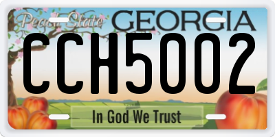 GA license plate CCH5002