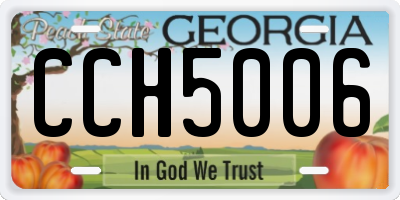 GA license plate CCH5006