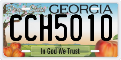GA license plate CCH5010