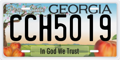 GA license plate CCH5019