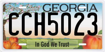 GA license plate CCH5023
