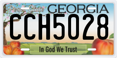 GA license plate CCH5028
