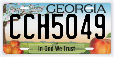 GA license plate CCH5049