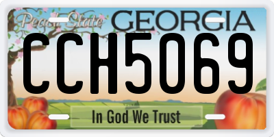 GA license plate CCH5069