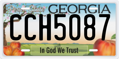 GA license plate CCH5087