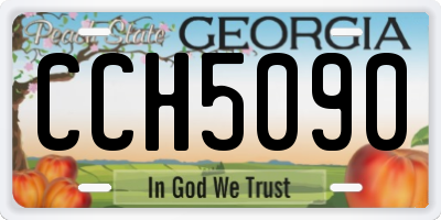 GA license plate CCH5090