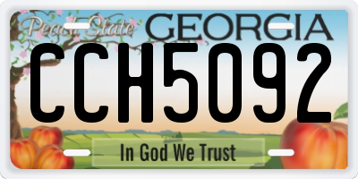 GA license plate CCH5092