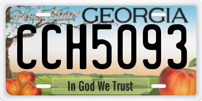 GA license plate CCH5093