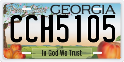 GA license plate CCH5105