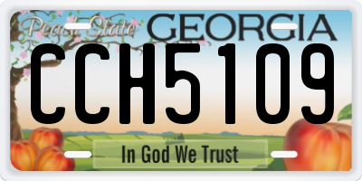 GA license plate CCH5109