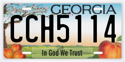 GA license plate CCH5114