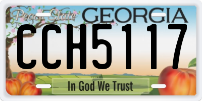 GA license plate CCH5117
