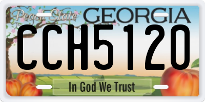 GA license plate CCH5120