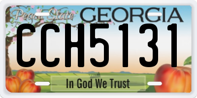 GA license plate CCH5131