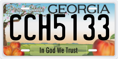 GA license plate CCH5133