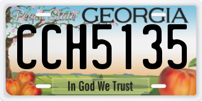 GA license plate CCH5135