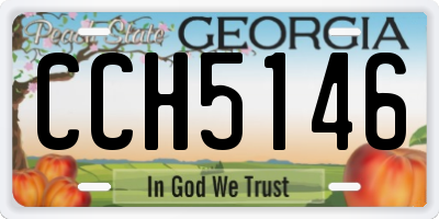 GA license plate CCH5146