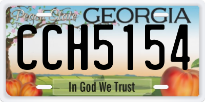 GA license plate CCH5154