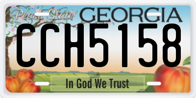 GA license plate CCH5158