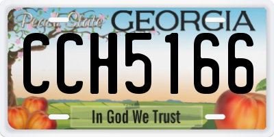 GA license plate CCH5166