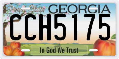 GA license plate CCH5175