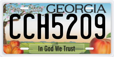 GA license plate CCH5209