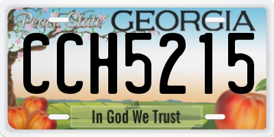 GA license plate CCH5215