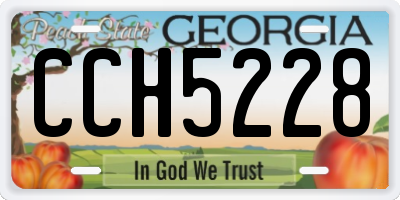 GA license plate CCH5228