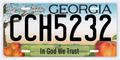 GA license plate CCH5232