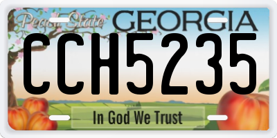 GA license plate CCH5235