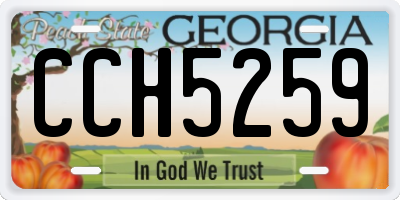 GA license plate CCH5259