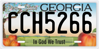 GA license plate CCH5266