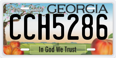 GA license plate CCH5286